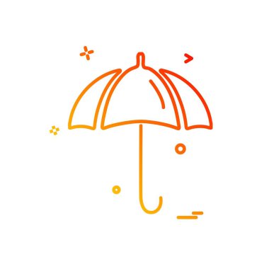 Şemsiye simge tasarlamak vektör