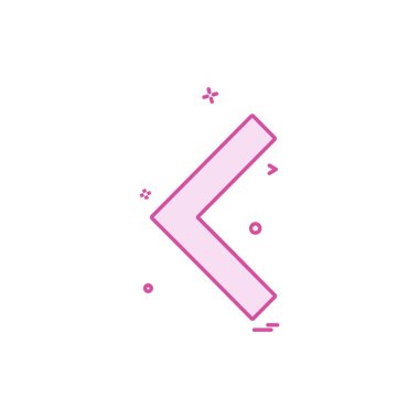 Sol ok simgesi tasarım vektörü