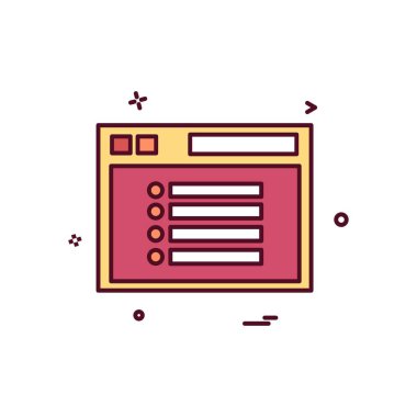 Web yerleşim simgesi tasarım vektörü