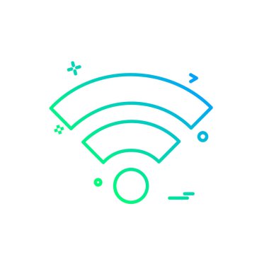 Wifi simge tasarım vektörü