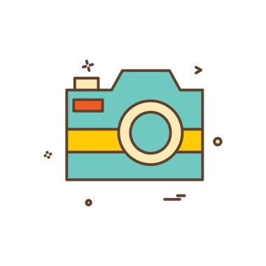 Kamera simgesi tasarım vektörü