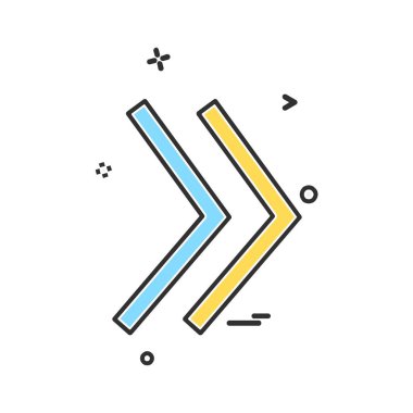 Ok simgesi tasarım vektörü