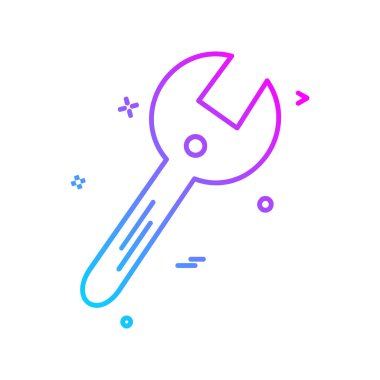 Çalışma araçlar simgesi tasarım, renkli vektör çizim 