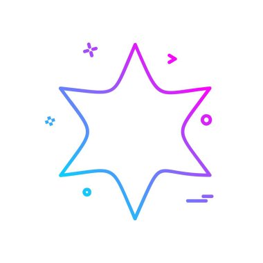 Beyaz arka plan üzerinde yıldız daire basit simgesi