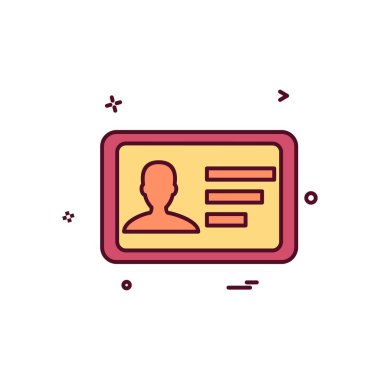 ID kart simgesi vektör illüstrasyonu 