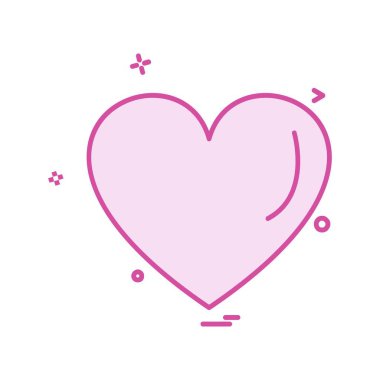 Sevgililer günü simgesi tasarım, renkli vektör çizim