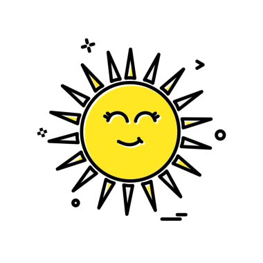 Güneş simgesi tasarım vektörü