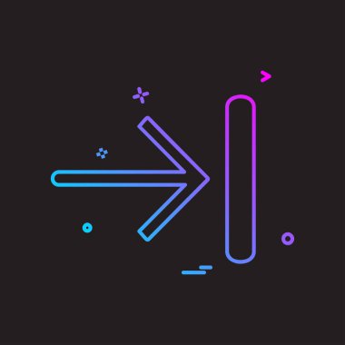 Sağ ok simge tasarlamak vektör