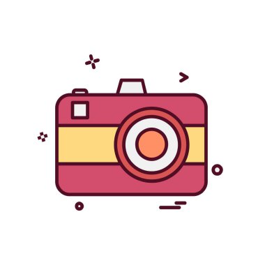 Kamera simgesi tasarım vektörü