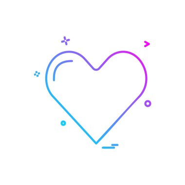 Kalp simgesi tasarım, Sevgililer günü için vektör çizim