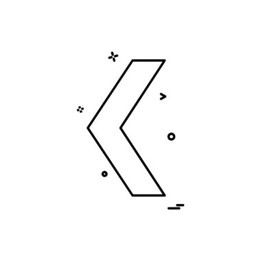 Sol ok simgesi tasarım vektörü