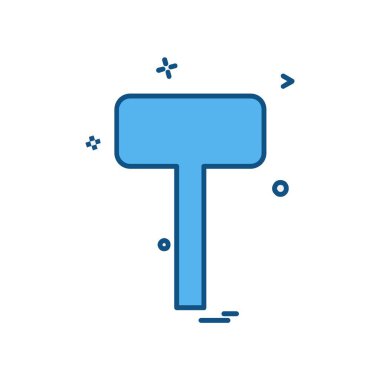 Çekiç araçları simge tasarım vektörü