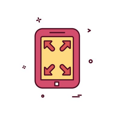 Mobil simge tasarım vektörü