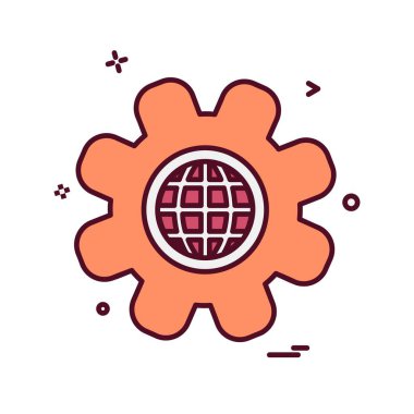 Dişli simge tasarlamak vektör