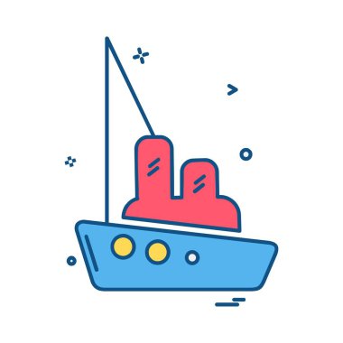 Gemi simge tasarlamak vektör