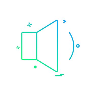 Beyaz arka plan üzerinde renkli medya simge vektör