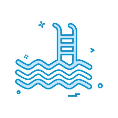 Yüzme simgesi tasarım vektörü 