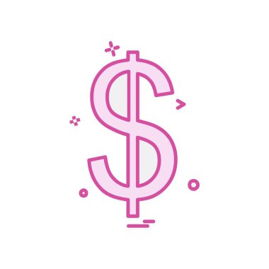 Doları simge tasarlamak vektör