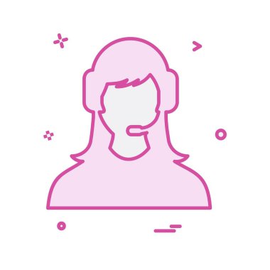 Çağrı merkezi desteği simge tasarlamak vektör 