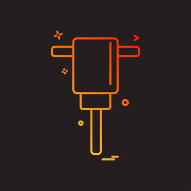 Hava çekiç simge vektör tasarımı 