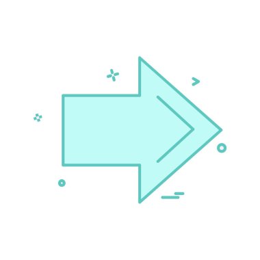 Sağ ok simge tasarlamak vektör