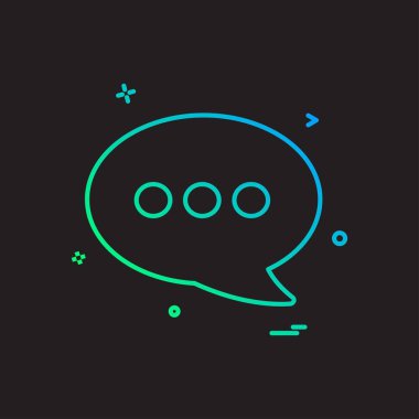 kabarcık simge vektör tasarımı SMS sohbet