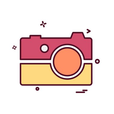 Kamera simgesi tasarım vektörü