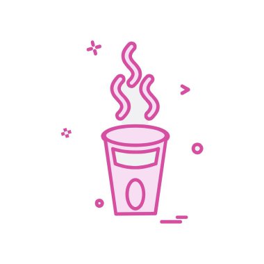 İçki simgesi tasarım, renkli vektör çizim 