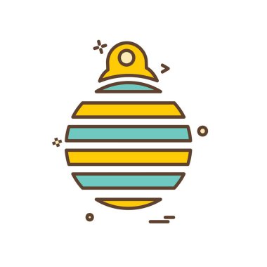 Noel top simge tasarlamak vektör