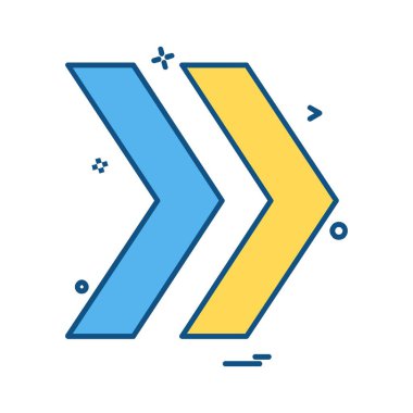 Ok simgesi tasarım vektörü