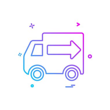 Kamyon simgesi tasarım vektörü