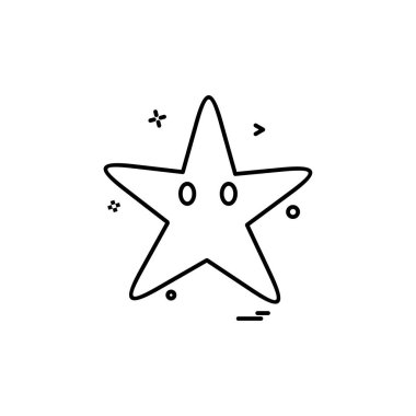 Deniz yıldızı simge tasarlamak vektör 