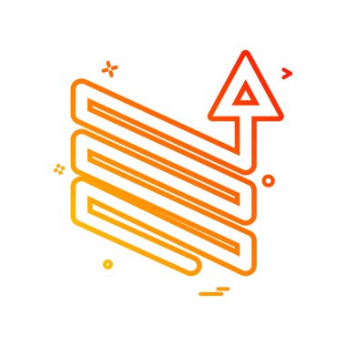 ok çıkışlar kadar ups simge vektör tasarımı