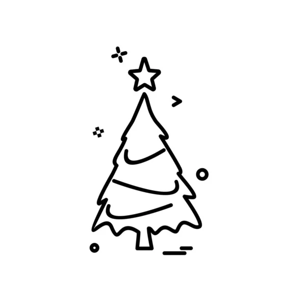 Weihnachtsbaum Symbol Design Vektor — Stockvektor