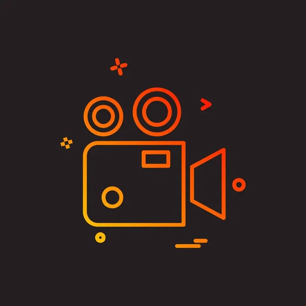 Векторная Иллюстрация Иконок Видеокамеры — стоковый вектор