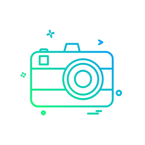 Camera Icon Design Vector — Stock Vector