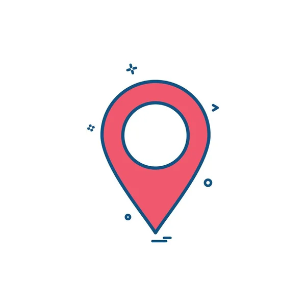 Localização Mapa Rastreamento Gps Ícone Vetor Design —  Vetores de Stock