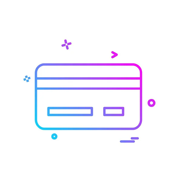 Credit Card Icon Design Colorful Vector Illustration — Stock Vector