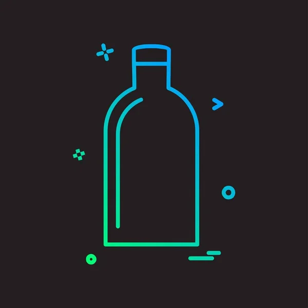 Fles Pictogram Ontwerp Kleurrijke Vectorillustratie — Stockvector