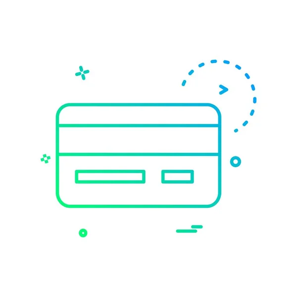 Credit Card Icon Design Colorful Vector Illustration — 图库矢量图片