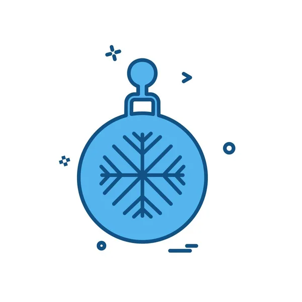 Bola Navidad Icono Diseño Vector — Vector de stock