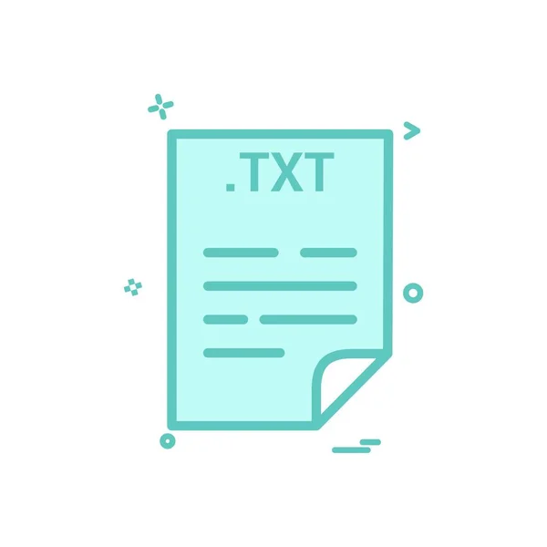 Txt Anwendung Herunterladen Dateidateien Format Symbol Vektor Design — Stockvektor