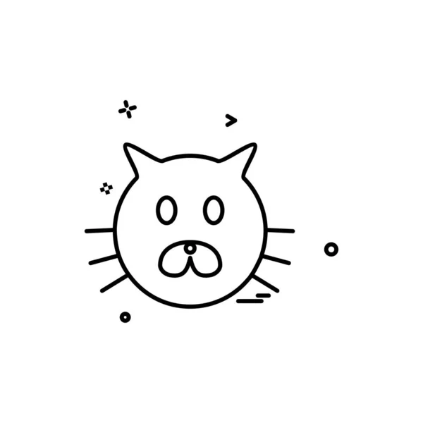 Katzen Icon Design Bunte Vektorillustration — Stockvektor