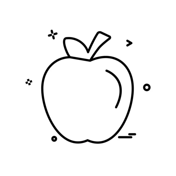 Apple Icono Diseño Vector — Archivo Imágenes Vectoriales