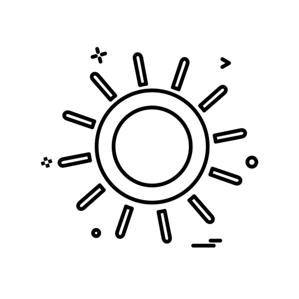 Sun Icon Design Vector — Stock Vector