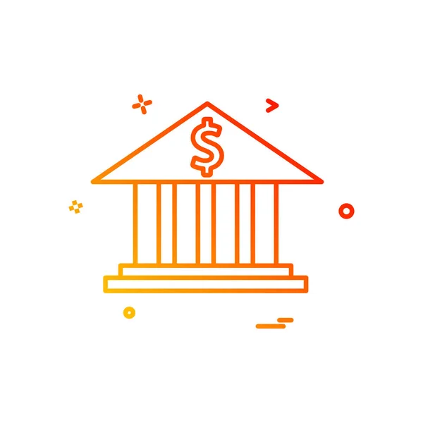 Bank Money Dollar Icon Vector Design — Stock Vector