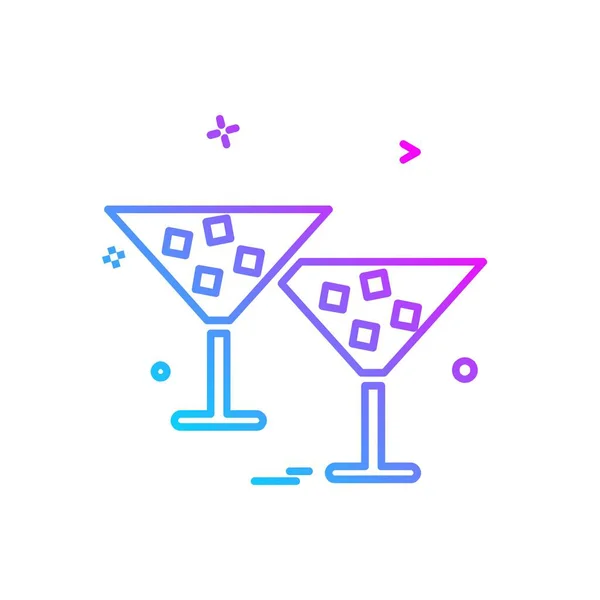 Drink Icon Design Bunte Vektorillustration — Stockvektor