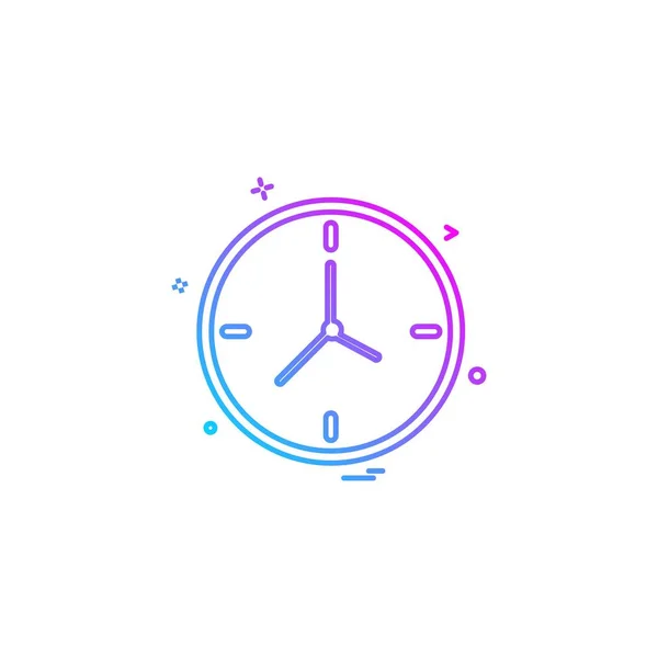 Uhr Flache Icon Vektor Illustration — Stockvektor