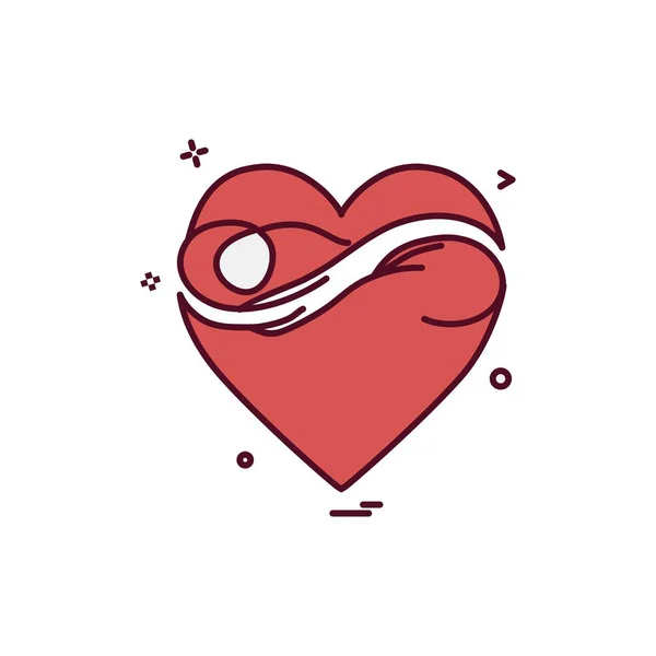 Diseño Iconos Corazón Ilustración Vectorial Para San Valentín — Vector de stock