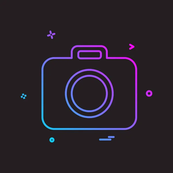 Camera Icon Design Vector — Stock Vector